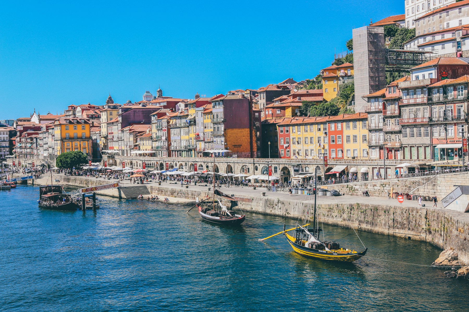 Porto rooftops and waterfront in Portugal